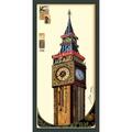 Empire Art Direct Big Ben Alex Zeng s dimensional collage, under glass & a black shadow box frame DAC-036-3317B